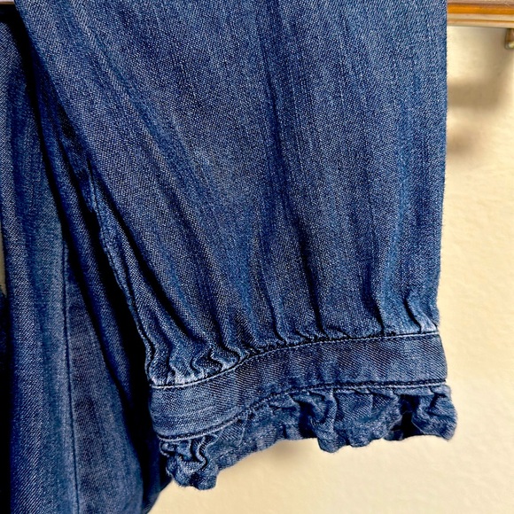 Loft Ruffle Chambray Blouse - Picture 6 of 9